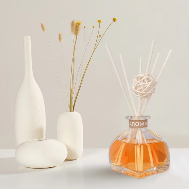 Wholesale 2 Pcs of Freshening Home Decor Fragrance Oil Stick Glass Reed Diffuser Set